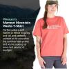 imageMARMOT Womens MMW ShortSleeve Tee Shirt  Screen Printed Graphic on Soft Breathable EcoFriendly CottonPoly BlendGrapefruit