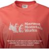 imageMARMOT Womens MMW ShortSleeve Tee Shirt  Screen Printed Graphic on Soft Breathable EcoFriendly CottonPoly BlendGrapefruit
