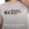imageMARMOT Womens MMW ShortSleeve Tee Shirt  Screen Printed Graphic on Soft Breathable EcoFriendly CottonPoly BlendLight Grey Heather