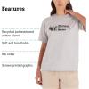 imageMARMOT Womens MMW ShortSleeve Tee Shirt  Screen Printed Graphic on Soft Breathable EcoFriendly CottonPoly BlendLight Grey Heather