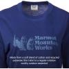 imageMARMOT Womens MMW ShortSleeve Tee Shirt  Screen Printed Graphic on Soft Breathable EcoFriendly CottonPoly BlendTwilight Blue