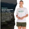 imageMARMOT Womens MMW ShortSleeve Tee Shirt  Screen Printed Graphic on Soft Breathable EcoFriendly CottonPoly BlendWhite