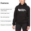 imageMARMOT Womens Marmot for Life Hoody  Hooded Sweatshirt with Screen Printed Graphic DoubleLayer Hood and Kangaroo PocketBlack