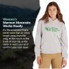 imageMARMOT Womens Marmot for Life Hoody  Hooded Sweatshirt with Screen Printed Graphic DoubleLayer Hood and Kangaroo PocketLight Grey Heather
