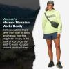 imageMARMOT Womens Marmot for Life Hoody  Hooded Sweatshirt with Screen Printed Graphic DoubleLayer Hood and Kangaroo PocketMatcha