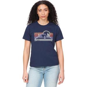 imageMARMOT Womens Logo TShirts  Printed Graphic on Cotton TeeBivouac Arctic Navy