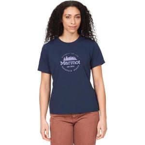 imageMARMOT Womens Logo TShirts  Printed Graphic on Cotton TeeCulebra Arctic Navy