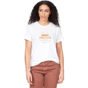 imageMARMOT Womens Logo TShirts  Printed Graphic on Cotton TeeCulebra WhiteOrange