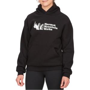 imageMARMOT Womens Marmot for Life Hoody  Hooded Sweatshirt with Screen Printed Graphic DoubleLayer Hood and Kangaroo PocketBlack