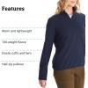 imageMARMOT Womens Rocklin 12 Zip Jacket  Classic Warm Lightweight 100Weight Fleece LayerArctic Navy