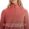 imageMARMOT Womens Rocklin 12 Zip Jacket  Classic Warm Lightweight 100Weight Fleece LayerGrapefruit