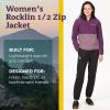 imageMARMOT Womens Rocklin 12 Zip Jacket  Classic Warm Lightweight 100Weight Fleece LayerPurple FigHazy Purple