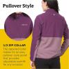 imageMARMOT Womens Rocklin 12 Zip Jacket  Classic Warm Lightweight 100Weight Fleece LayerPurple FigHazy Purple