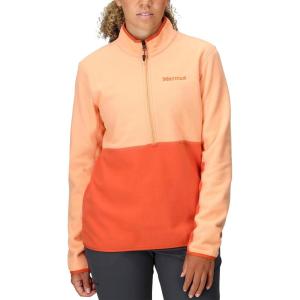 imageMARMOT Womens Rocklin 12 Zip Jacket  Classic Warm Lightweight 100Weight Fleece LayerFresh ApricotGinger Blossom