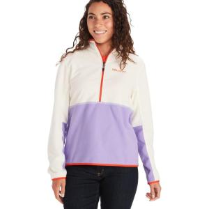 imageMARMOT Womens Rocklin 12 Zip Jacket  Classic Warm Lightweight 100Weight Fleece LayerPapyrusPaisley Purple