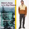 imageMARMOT Mens Aros 12 Zip Jacket  Sherpa Fleece with Retro StyleLight OakHazel