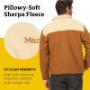 imageMARMOT Mens Aros 12 Zip Jacket  Sherpa Fleece with Retro StyleLight OakHazel