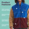 imageMARMOT Mens Aros FullZip Jacket  Sherpa Fleece with Retro StyleDark AzurePort Royal