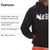 imageMARMOT Mens MMW Hoody  Hooded Sweatshirt with Screen Printed Graphic DoubleLayer Hood and Kangaroo PocketBlack