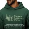 imageMARMOT Mens MMW Hoody  Hooded Sweatshirt with Screen Printed Graphic DoubleLayer Hood and Kangaroo PocketJuniper Green