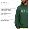 imageMARMOT Mens MMW Hoody  Hooded Sweatshirt with Screen Printed Graphic DoubleLayer Hood and Kangaroo PocketJuniper Green