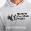 imageMARMOT Mens MMW Hoody  Hooded Sweatshirt with Screen Printed Graphic DoubleLayer Hood and Kangaroo PocketLight Grey Heather