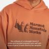 imageMARMOT Mens MMW Hoody  Hooded Sweatshirt with Screen Printed Graphic DoubleLayer Hood and Kangaroo PocketSunburn