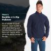 imageMARMOT Mens Rocklin 12 Zip Jacket  Classic Warm Lightweight 100Weight Fleece LayerArctic Navy