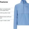 imageMARMOT Mens Rocklin 12 Zip Jacket  Classic Warm Lightweight 100Weight Fleece LayerRain Cloud