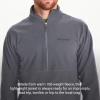 imageMARMOT Mens Rocklin 12 Zip Jacket  Classic Warm Lightweight 100Weight Fleece LayerSteel Onyx