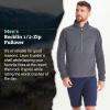 imageMARMOT Mens Rocklin 12 Zip Jacket  Classic Warm Lightweight 100Weight Fleece LayerSteel Onyx