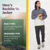 imageMARMOT Mens Rocklin 12 Zip Jacket  Classic Warm Lightweight 100Weight Fleece LayerSteel OnyxGlacier Grey