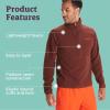 imageMARMOT Mens Rocklin 12 Zip Jacket  Classic Warm Lightweight 100Weight Fleece LayerWhiskey Brown