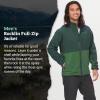 imageMARMOT Mens Rocklin FullZip Jacket  Classic Warm Lightweight 100Weight Fleece LayerDark JungleClover