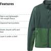 imageMARMOT Mens Rocklin FullZip Jacket  Classic Warm Lightweight 100Weight Fleece LayerDark JungleClover