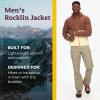imageMARMOT Mens Rocklin FullZip Jacket  Classic Warm Lightweight 100Weight Fleece LayerPineconeWheat