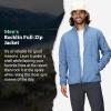 imageMARMOT Mens Rocklin FullZip Jacket  Classic Warm Lightweight 100Weight Fleece LayerRain Cloud