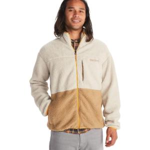 imageMARMOT Mens Aros FullZip Jacket  Sherpa Fleece with Retro StyleShetlandSandbar