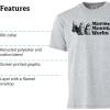 imageMARMOT Mens MMW ShortSleeve Tee  Screen Printed Graphic on Soft Breathable EcoFriendly CottonPoly BlendLight Grey Heather