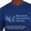 imageMARMOT Mens MMW ShortSleeve Tee  Screen Printed Graphic on Soft Breathable EcoFriendly CottonPoly BlendTwilight Blue