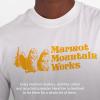 imageMARMOT Mens MMW ShortSleeve Tee  Screen Printed Graphic on Soft Breathable EcoFriendly CottonPoly BlendWhite