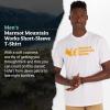 imageMARMOT Mens MMW ShortSleeve Tee  Screen Printed Graphic on Soft Breathable EcoFriendly CottonPoly BlendWhite