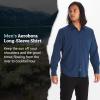 imageMARMOT Mens Aerobora Long Sleeve ButtonDown Shirt  Lightweight Packable QuickDrying UPF ProtectionArctic Navy