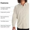 imageMARMOT Mens Aerobora Long Sleeve ButtonDown Shirt  Lightweight Packable QuickDrying UPF ProtectionSandbar