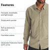 imageMARMOT Mens Aerobora Long Sleeve ButtonDown Shirt  Lightweight Packable QuickDrying UPF ProtectionVetiver