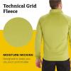 imageMARMOT Mens Leconte Fleece 12 Zip Pullover Jacket  Lightweight Breathable Technical Grid Fleeced LayerSpinach Green