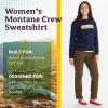 imageMARMOT Womens Montane Crew Sweatshirt  Screen Printed Graphic on Warm Breathable EcoFriendly CottonPoly BlendArctic Navy