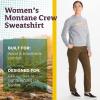 imageMARMOT Womens Montane Crew Sweatshirt  Screen Printed Graphic on Warm Breathable EcoFriendly CottonPoly BlendGrey Heather