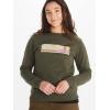 imageMARMOT Womens Montane Crew Sweatshirt  Screen Printed Graphic on Warm Breathable EcoFriendly CottonPoly BlendNori
