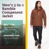 imageMARMOT Mens Ramble 3in1 Component Jacket  Recycled Waterproof Shell with Hood and Removable Insulated Thermal R LinerPinecone